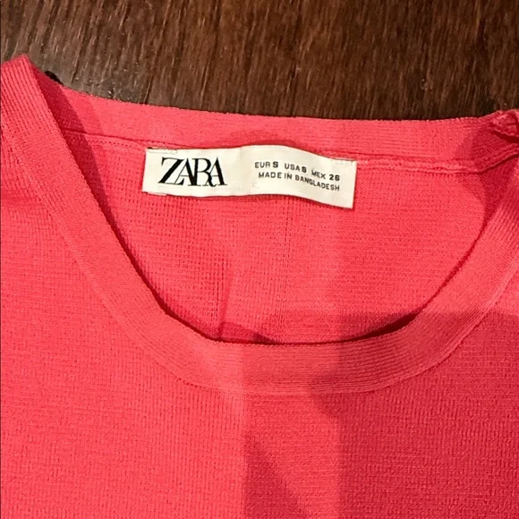 Zara Hot Pink Knit Crop Tank - Picture 2 of 4